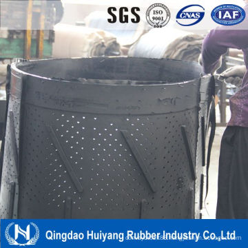 Special Conveyor Belt with Holes Chain Shot Blast Machine Rubber Belt